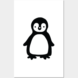 Simple black and white pinguin Posters and Art